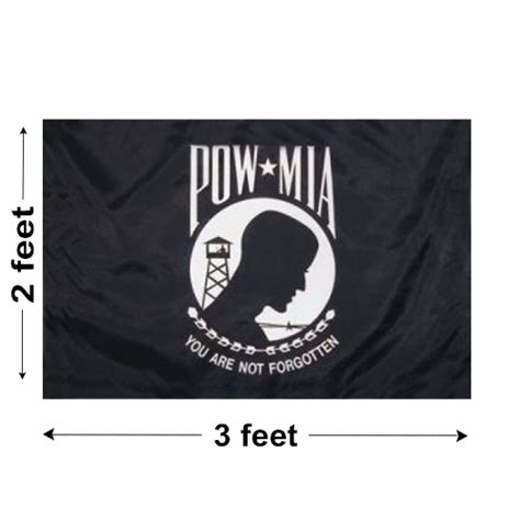 2x3 Powmia Double Face Nylon Flags Outdoor Powmia Outdoor Flags