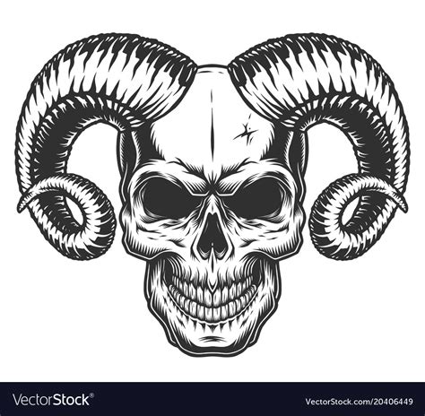 Drawing skull animal bones 19+ ideas #drawing. Skull with horns Royalty Free Vector Image - VectorStock