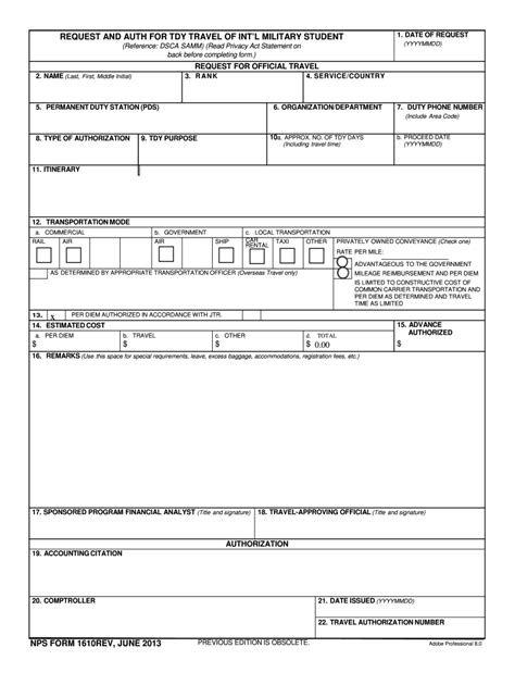 Dd 1610 2013 2024 Form Fill Out And Sign Printable Pdf Template