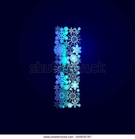 Snow Alphabet Letters Snowflakes Stock Vector Royalty Free 164830787