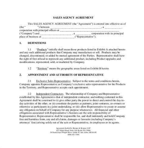 12 Commission Agreement Templates Word Pdf Apple Pages