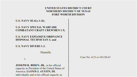 35 Navy Seals And Servicemembers File Suit Over Vaccine Mandate Await Fort Worth Injunction