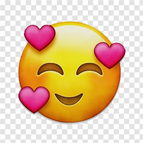 Love Heart Emoji Facial Expression Mouth Happy Transparent PNG