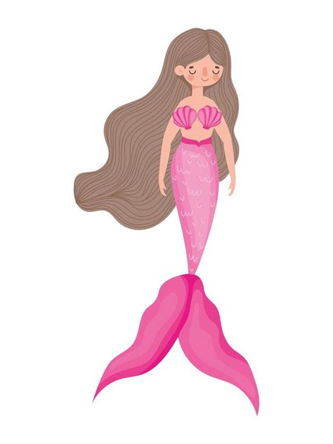 Pink Mermaid Illustration 4104283 Vector Art At Vecteezy