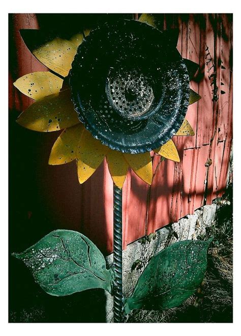 Metal Sunflower Yard Stake By Oberawindustries On Etsy 4000 Yard