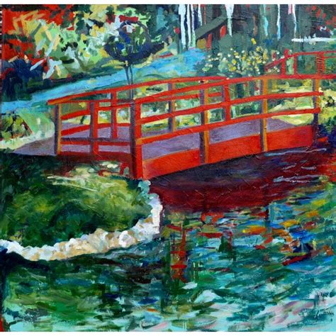 Impressionist Painting Japanese Bridge On The Lily Pond Chairish