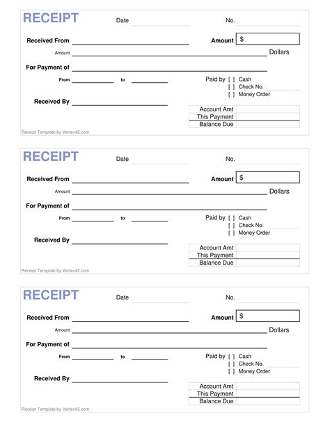 Receipt Template Download Free Business Letter Templates And Forms