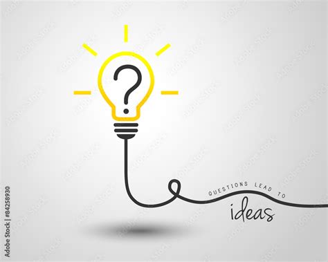 light bulb with question mark as idea and solution symbol stock vector adobe stock