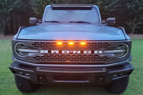 2021 2023 Ford Bronco Raptor Style Extreme Amber Led Grill Kit