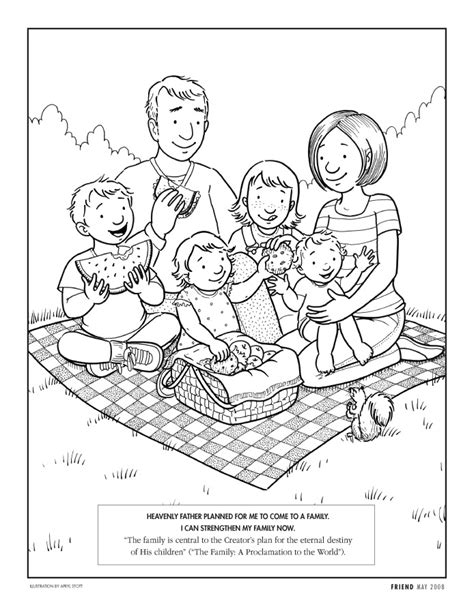 Family Coloring pages | LDS Lesson Ideas