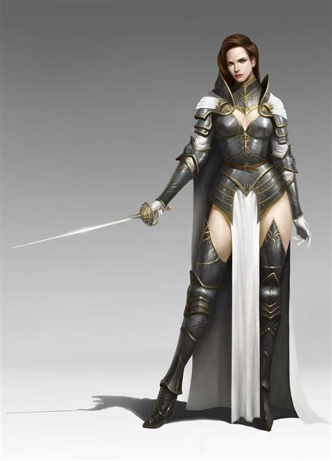 Beautiful Lady Knights Female Knight Fantasy Female Warrior Female