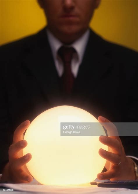 Man Holding Crystal Ball High Res Stock Photo Getty Images