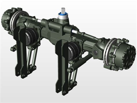 Front Axle Differential 6x6 3d Cad Model Library Grabcad