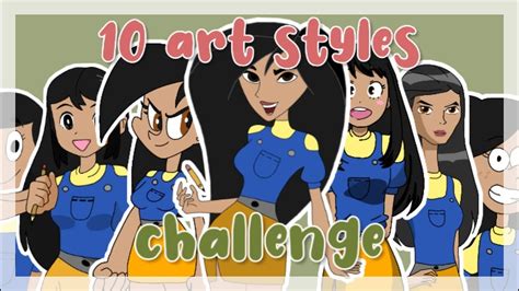 10 Art Styles Challenge ️speedpaint Vieleaf Youtube