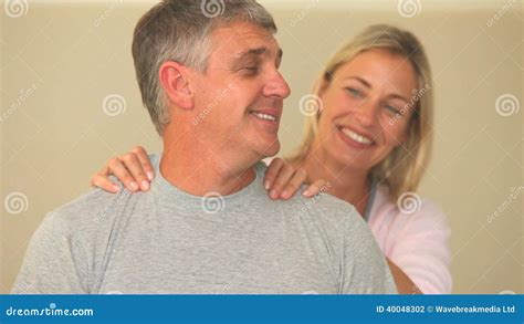 wife massaging her husband stock footage video of satisfaction 40048302