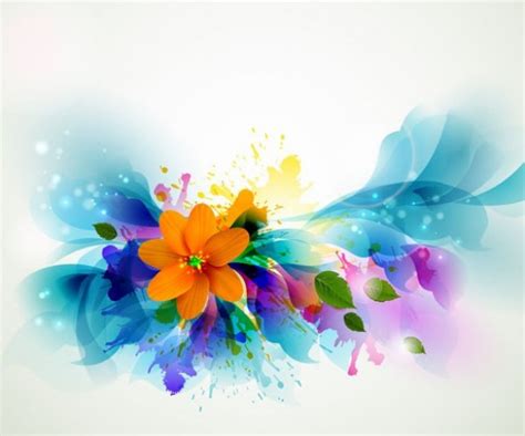 Colorful Nature Floral Abstract Vector Background Welovesolo