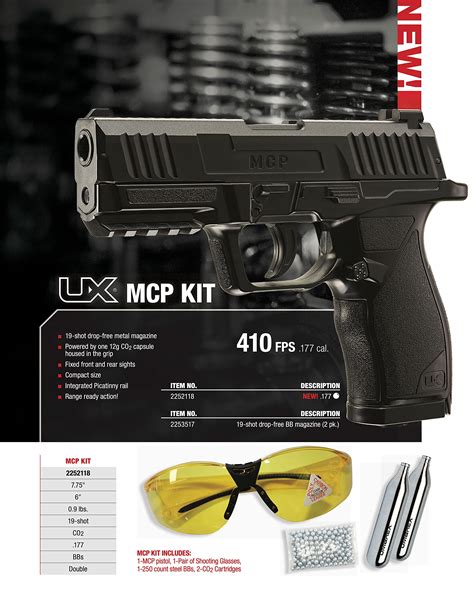 Umarex Mcp 177 Caliber Bb Gun Air Pistol Kit Includes Bbs Co2
