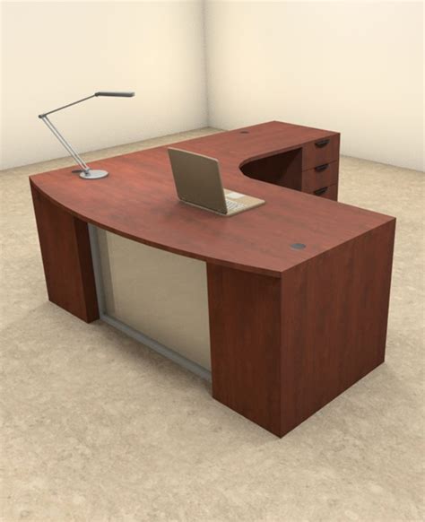 3pc L Shaped Modern Contemporary Executive Office Desk Set Of Con L57 H2o Furniture