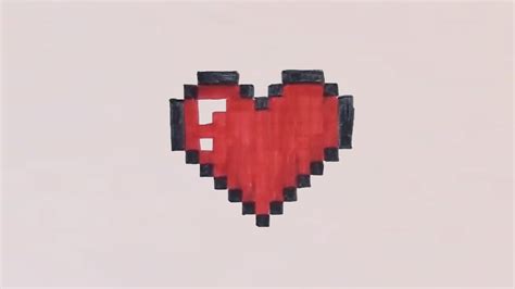 Comment Dessiner Un Cœur Pixel Art Youtube