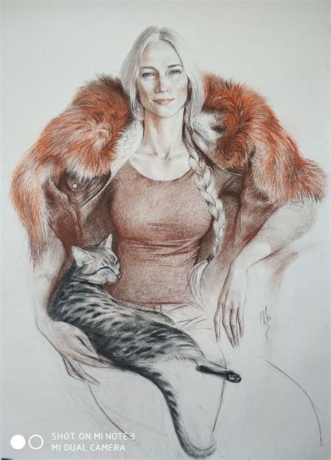 Artist Natasha Dikunova Zipalova Drawing Artportret