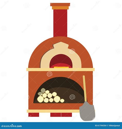 Pizza Oven Stock Illustration Illustration Of Cooking 61794354