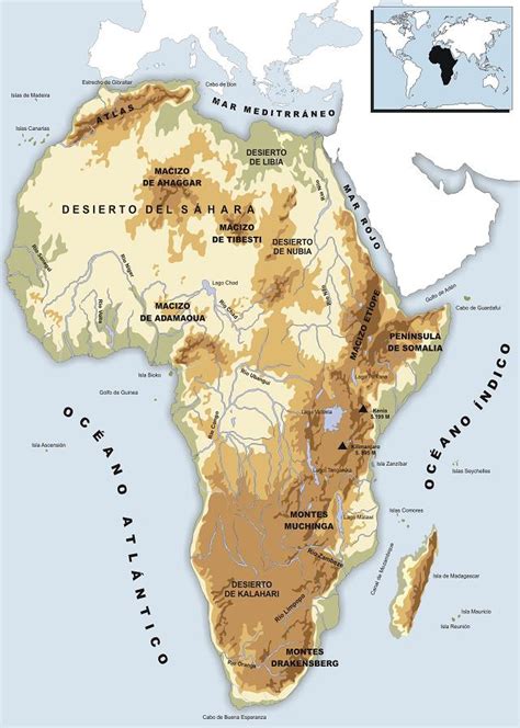 Mapa Fisico Da Africa