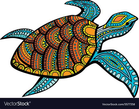 Stylized Turtle Royalty Free Vector Image VectorStock