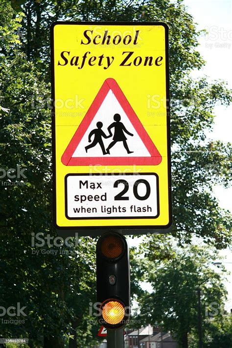 School Safety Zone Sign Stock Photo Download Image Now Danger
