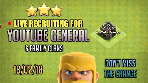 🔴18218 🔴join Our Clans Recruiting Live And Completing Clan Games