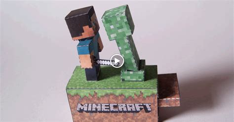 Minecraft Steve Vs Creeper Automata Depapercraftblog
