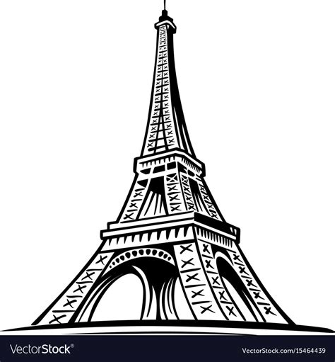 Eiffel Tower Paris Symbol France Royalty Free Vector Image