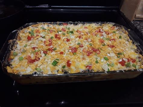 Love this easy chicken enchilada casserole recipe! Mexican Ground Beef Tortilla Layer Casserole | Recipe ...