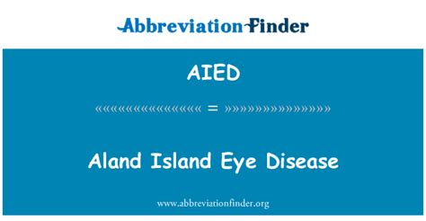 คำจำกัดความของ Aied โรคตาภาษี Aland Island Aland Island Eye Disease