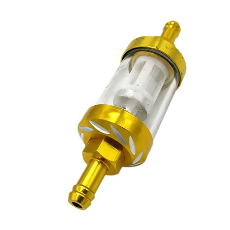 Gold Motorcycle Inline Petrol Fuel Filter For Pit Dirt Bike 8mm 516