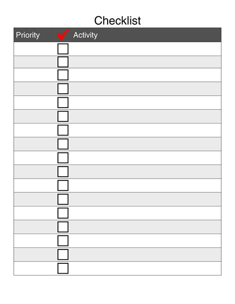 47 Printable To Do List And Checklist Templates Excel Word Pdf