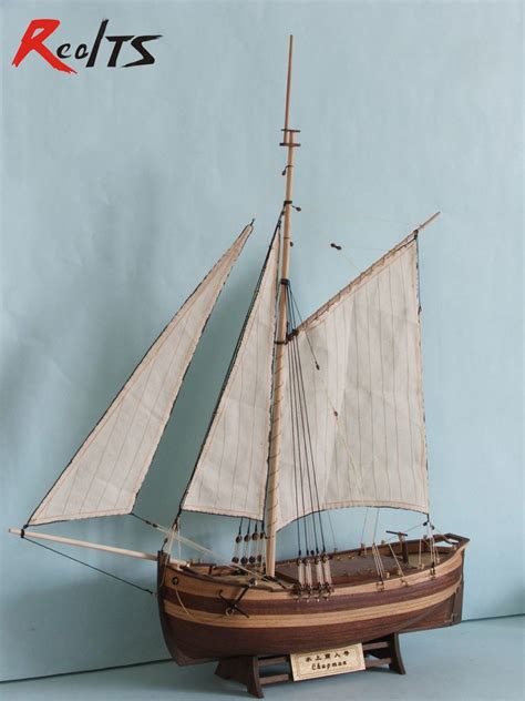 Realts Original Classic Wooden Sailing Boat Model Kit Single Mast 150