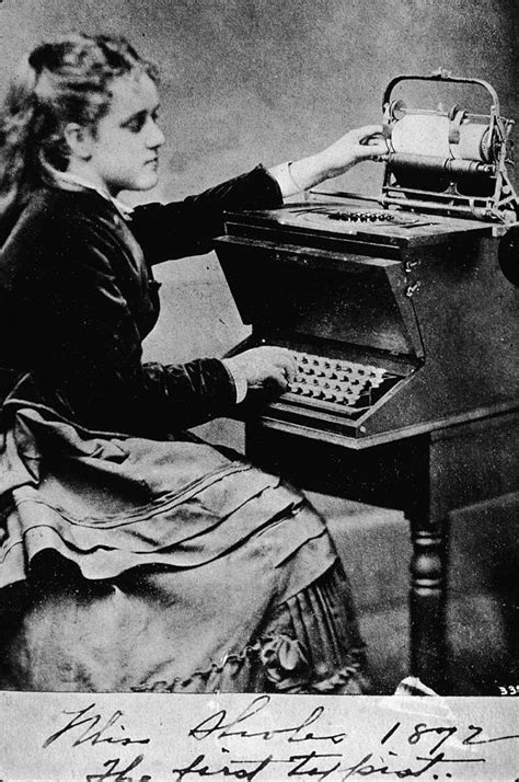 Woman At A Typewriter Photograph By Hulton Archive