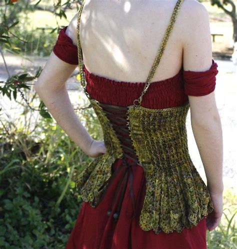 Hardware Heaven Steampunk Corset Crochet Pattern By Sarahjanedesigns Knitting Patterns