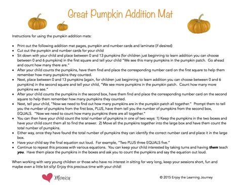 Its The Great Pumpkin Charlie Brown ~ Addition Activity