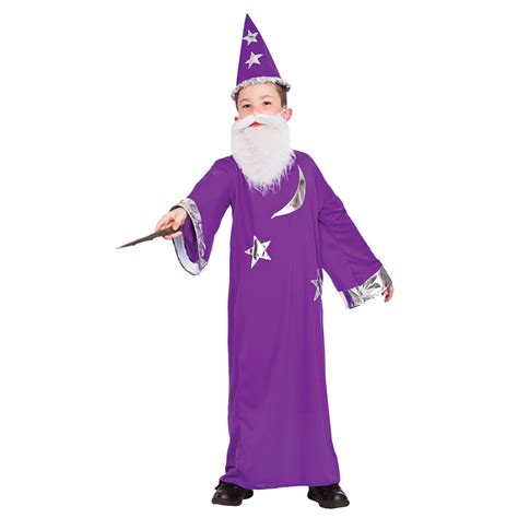 Boys Wizard Costume For Merlin Magician Potter Fancy Dress