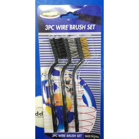 Pcs Mini Wire Brush Set Stainless Steel Brass Nylon Shopee Philippines