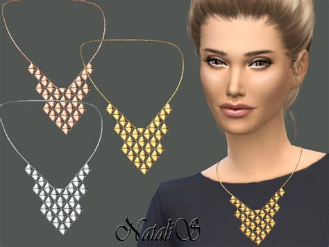 Triangles Chandelier Necklace By Natalis At Tsr Sims 4 Updates