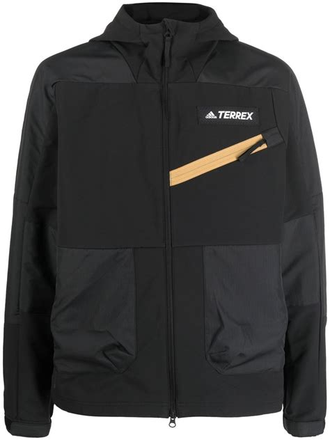 Adidas Terrex Logo印花连帽夹克 Farfetch