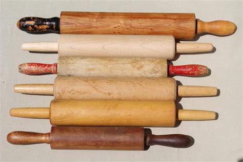Vintage Rolling Pins Old Wood Rolling Pin Collection Primitive