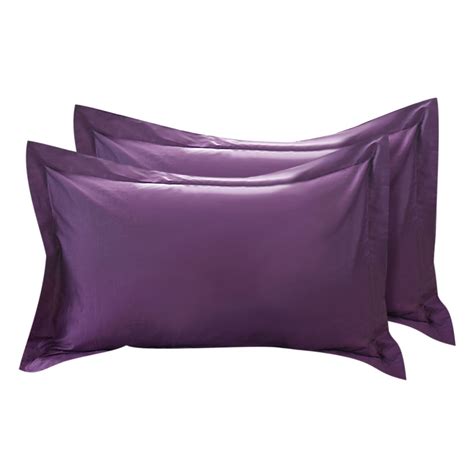 Set Of 2 Pillow Case Cover Egyptian Cotton Pillow Shams Pillowcase Plum