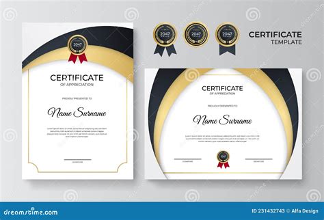 Professional Black And Gold Certificate Template In Premium Style