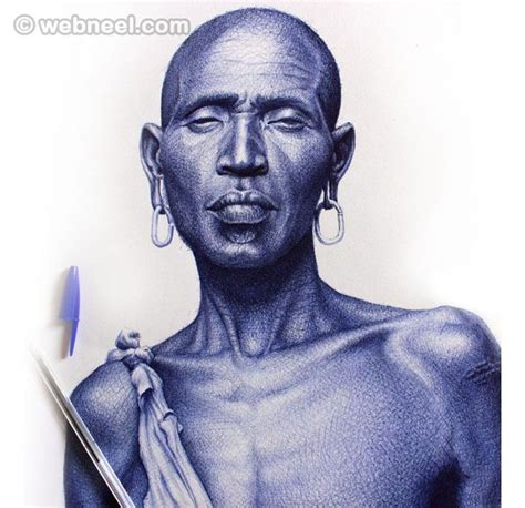 20 Realistic Ballpoint Pen Drawings From African Artist Enam Bosokah