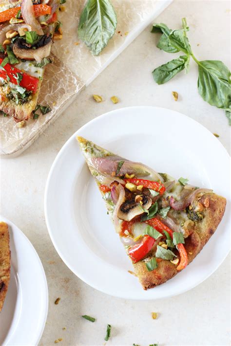 Veggie And Pesto Flatbread Pizza Cook Nourish Bliss