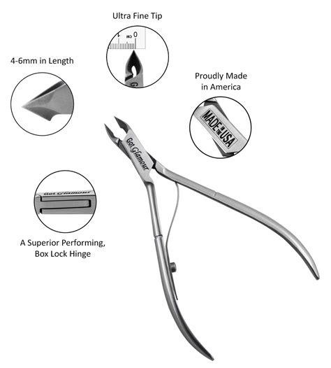 got glamour professional cuticle nipper and trimmer 1 2 jaw single spring stainless steel made