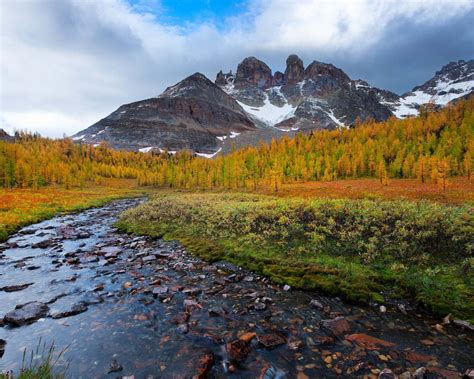Photo Landscape Autumn Scenery Wallpaper For Desktop Mountain River